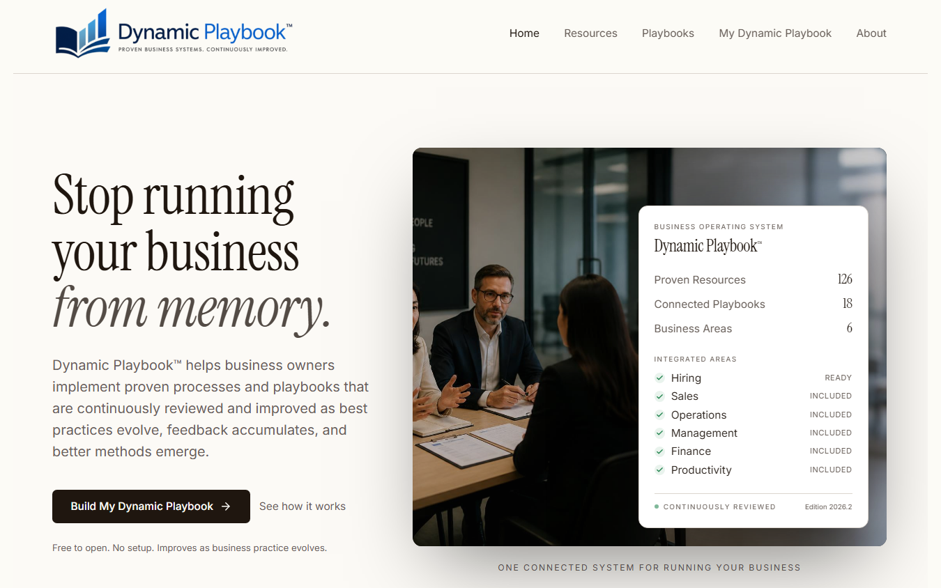 Dynamic Playbook™ product screenshot